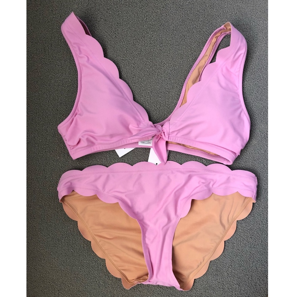 NWT J-CREW Scalloped Bikini Set